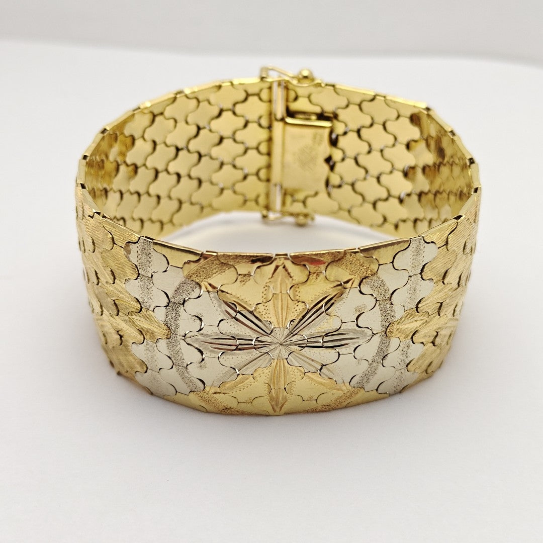 BRAZALETE ORO COMBINADO 18 K 66.6 GRMS (SEMINUEVO)