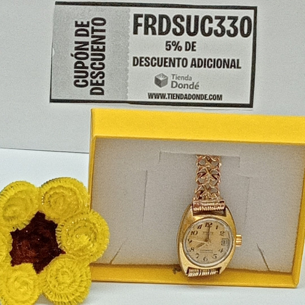 RELOJ CAJA ACERO PULSO ORO ORO 8 K 31,40 GRMS (SEMINUEVO)