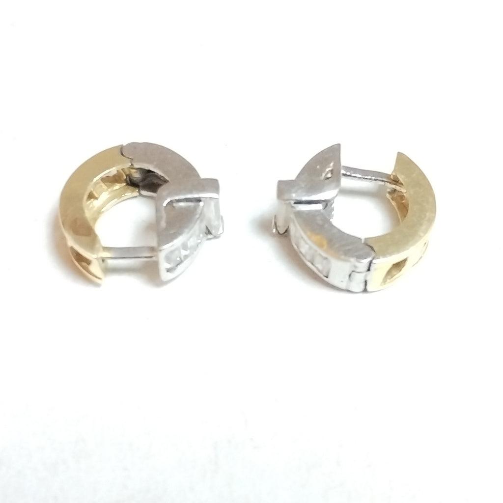 ARRACADAS PAR ORO COMBINADO 14 K 4,80 GRMS (SEMINUEVO)