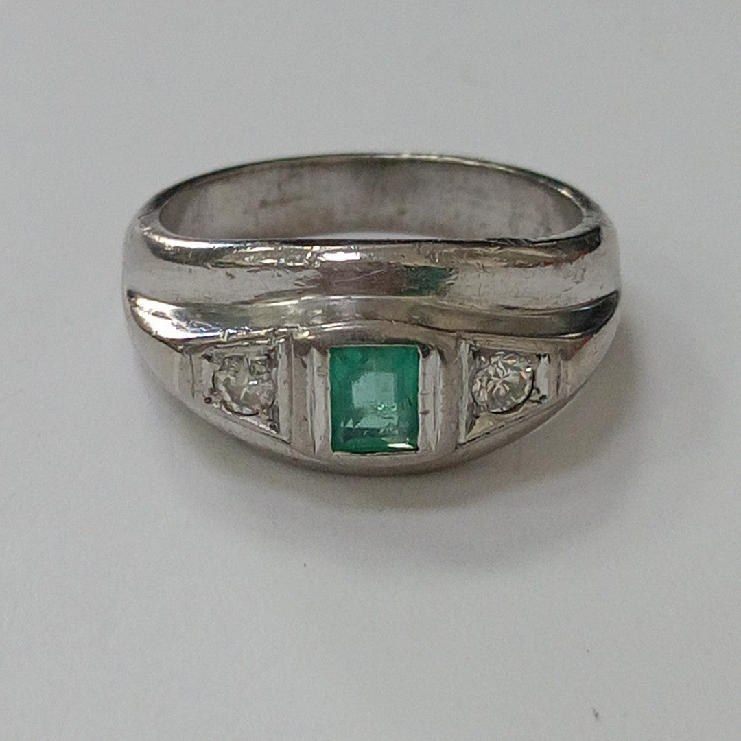 ANILLO ORO BLANCO 14 K 10.4 GRMS (SEMINUEVO)