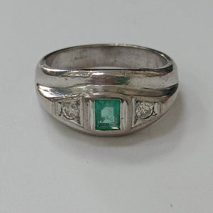 ANILLO ORO BLANCO 14 K 10.4 GRMS (SEMINUEVO)