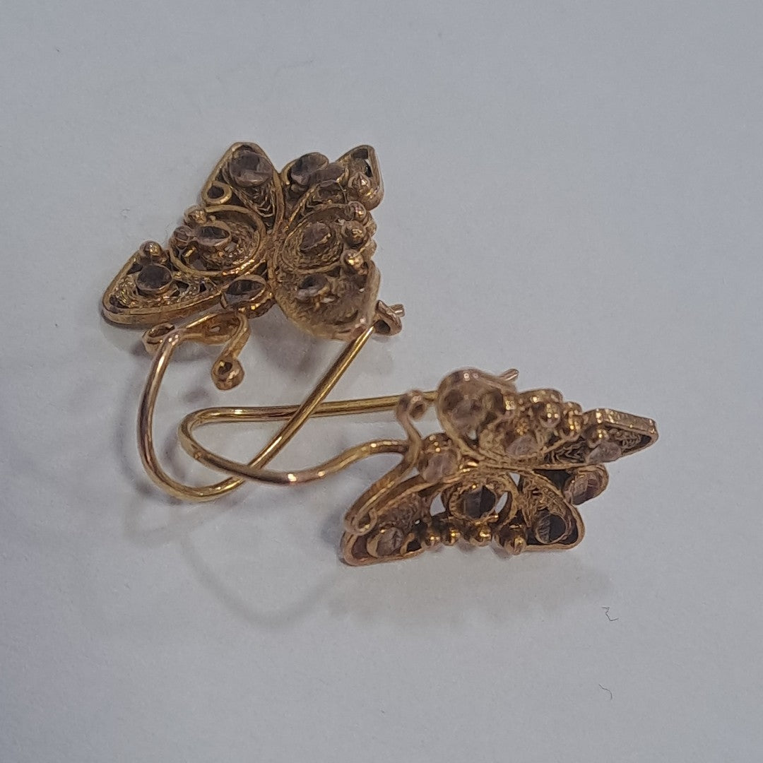 ARETES PAR ORO 8 K 2.2 GRMS (SEMINUEVO)