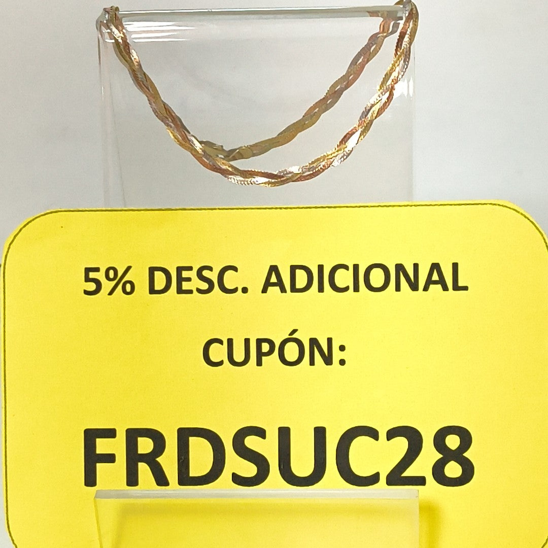 PULSERA ORO COMBINADO 10 K 1,80 GRMS (SEMINUEVO)