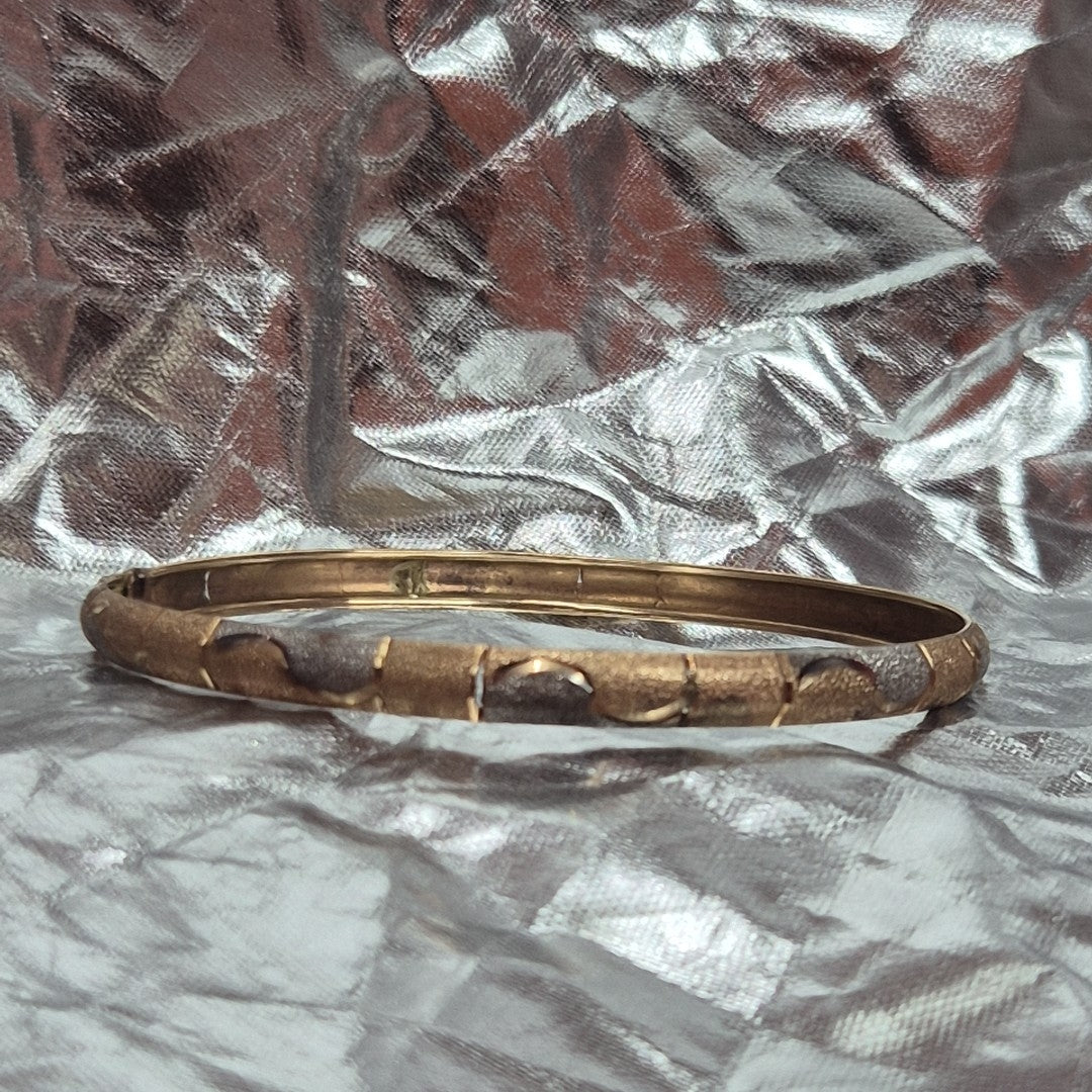 PULSERA RIGIDA ORO COMBINADO 10 K 6,00 GRMS (SEMINUEVO)