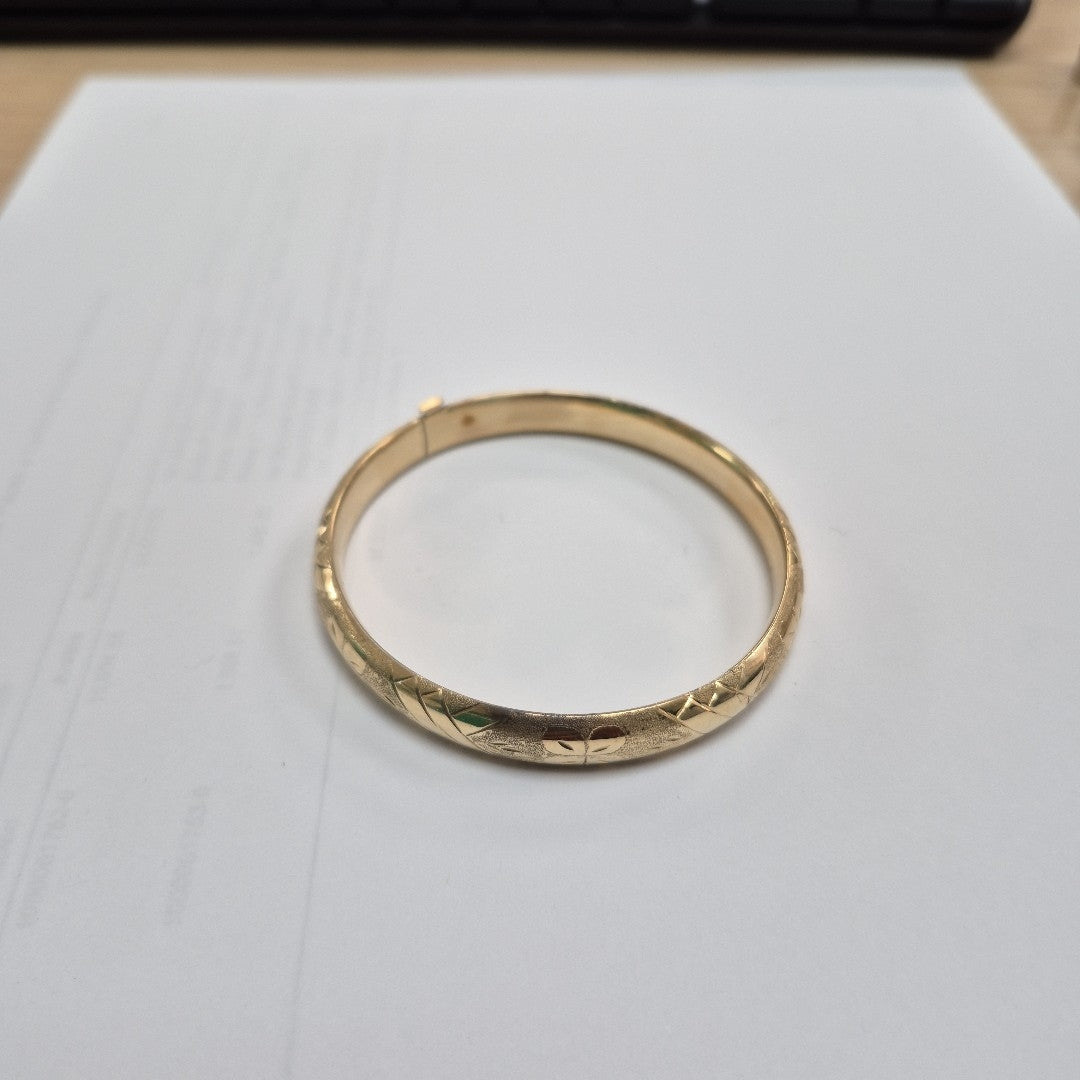 PULSERA RIGIDA ORO 10 K 8.3 GRMS (SEMINUEVO)