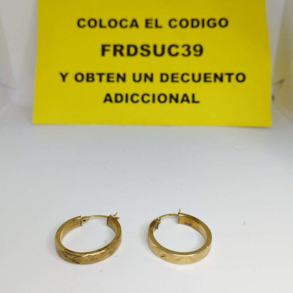 ARRACADAS PAR ORO 14 K 3 GRMS (SEMINUEVO)