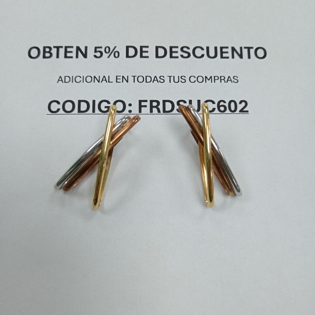 ARRACADAS PAR ORO 14 K 3.7 GRMS (SEMINUEVO)