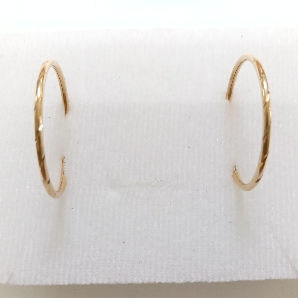 ARRACADAS PAR ORO 14 K 2 GRMS (SEMINUEVO)