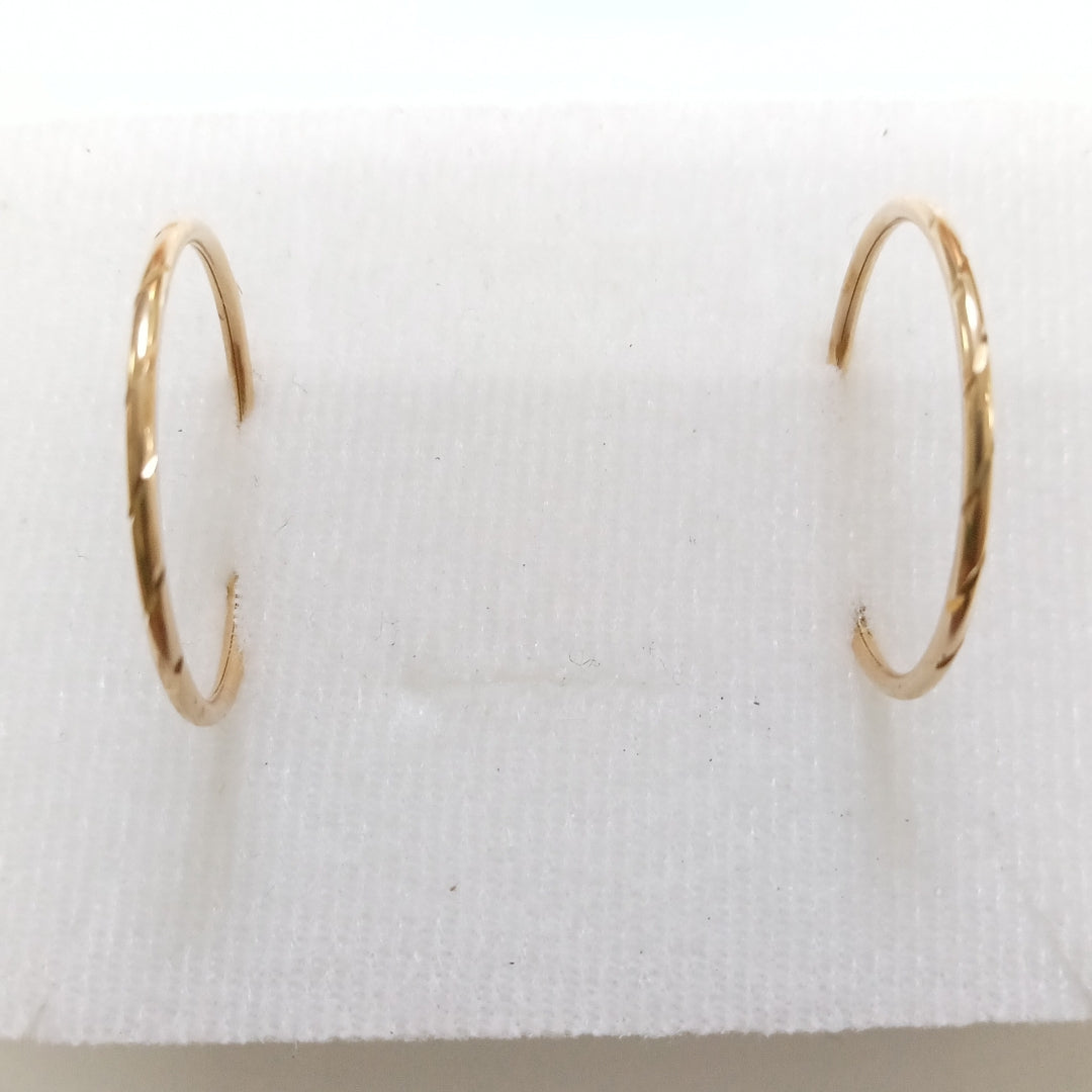 ARRACADAS PAR ORO 14 K 2 GRMS (SEMINUEVO)