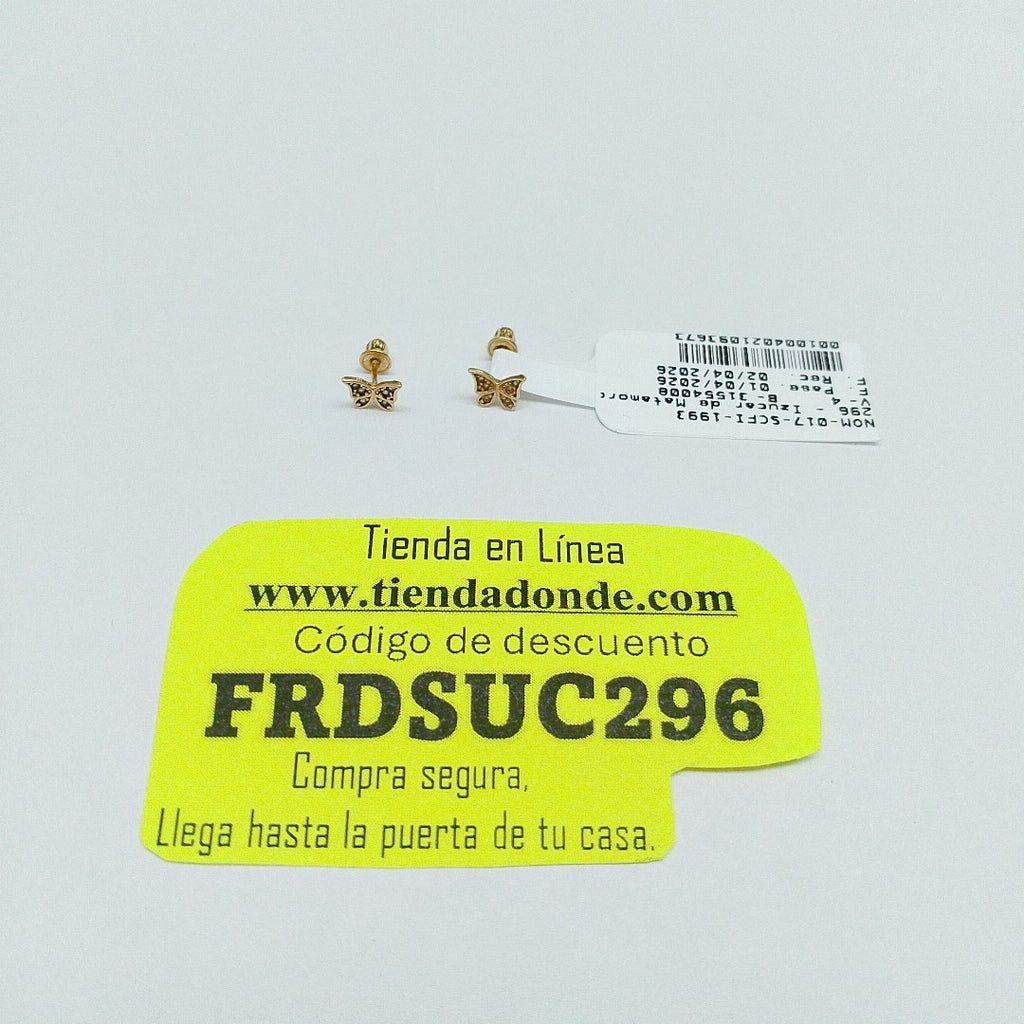 BROQUELES PAR ORO 14 K 0.4 GRMS (SEMINUEVO)