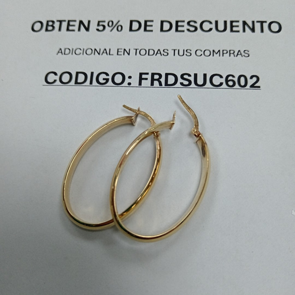 ARRACADAS PAR ORO 14 K 3.2 GRMS (SEMINUEVO)