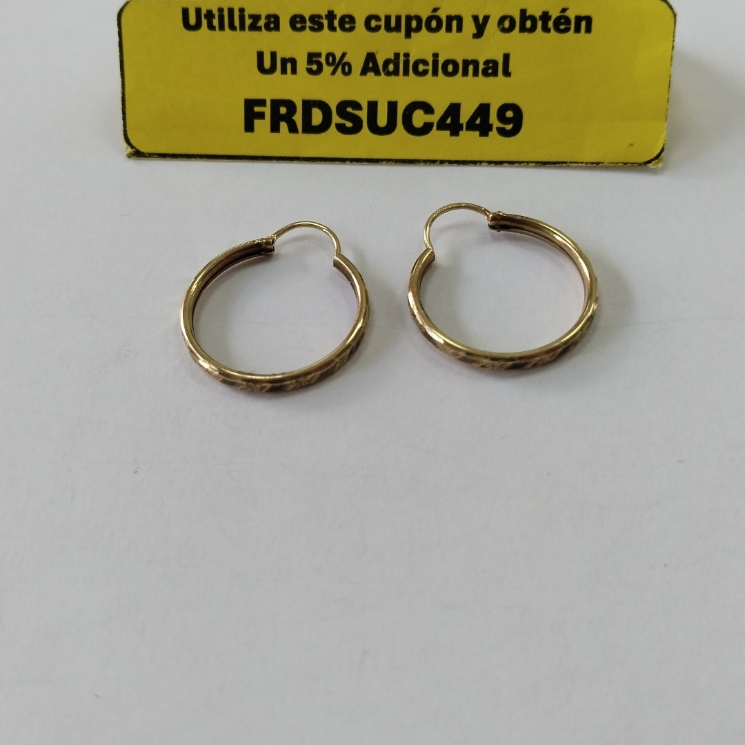 ARRACADAS PAR ORO 10 K 1.7 GRMS (SEMINUEVO)