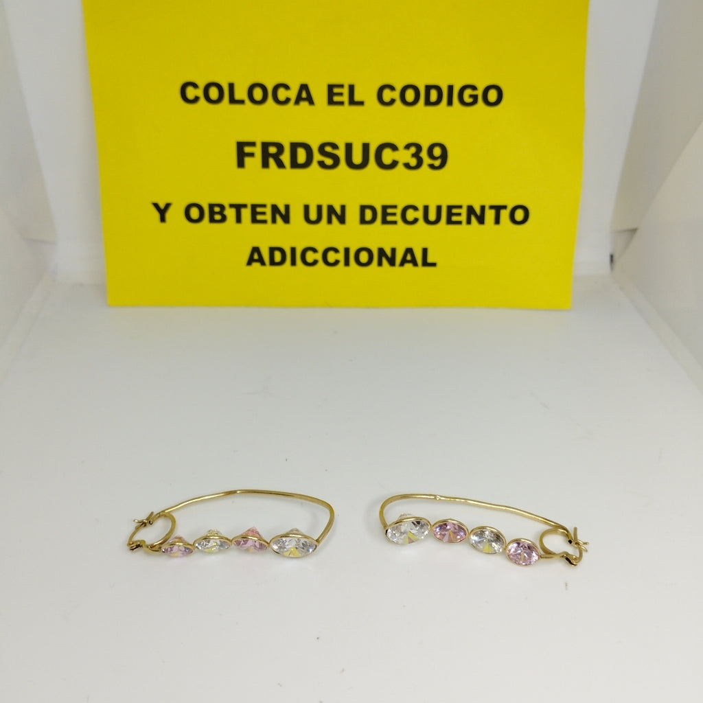 ARETES PAR ORO 14 K 8 GRMS (SEMINUEVO)