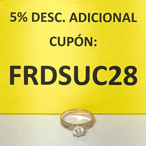 SOLITARIO ORO COMBINADO 14 K 2,40 GRMS (SEMINUEVO)
