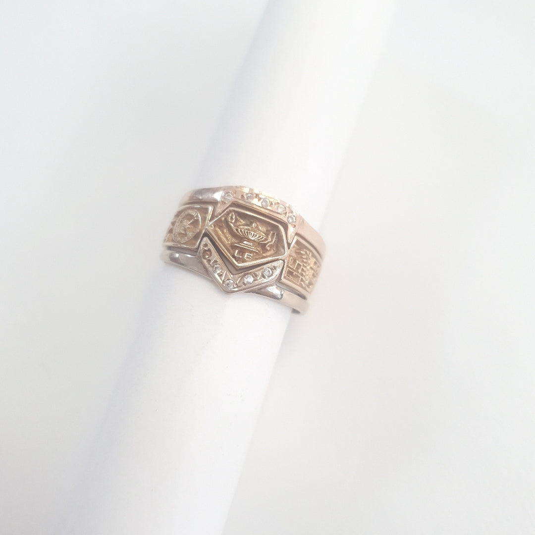 ANILLO DE GRADUACIÓN ORO 14 K 4.7 GRMS (SEMINUEVO)