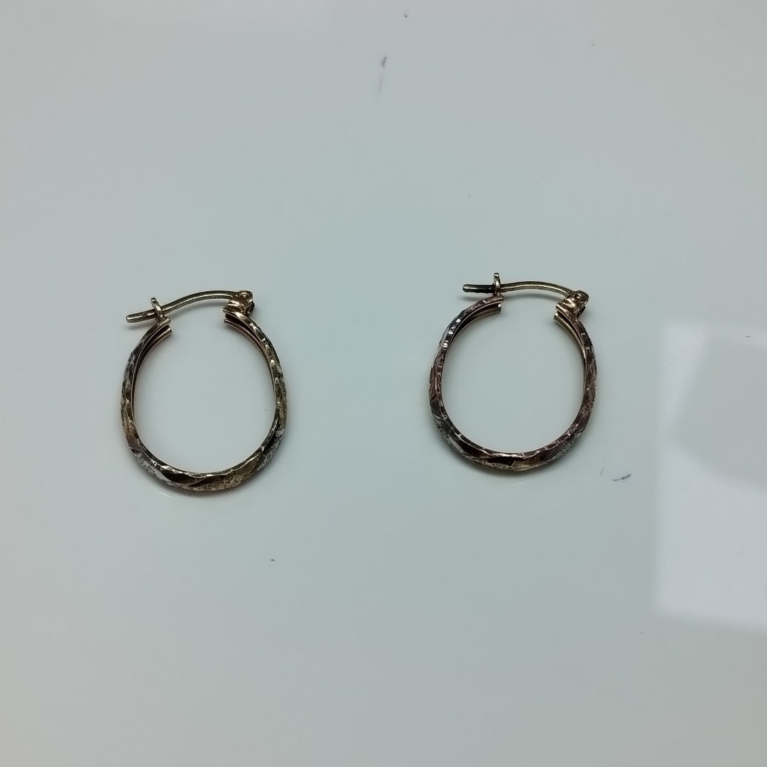 ARRACADAS PAR ORO, ORO COMBINADO 14 K 2 GRMS (SEMINUEVO)