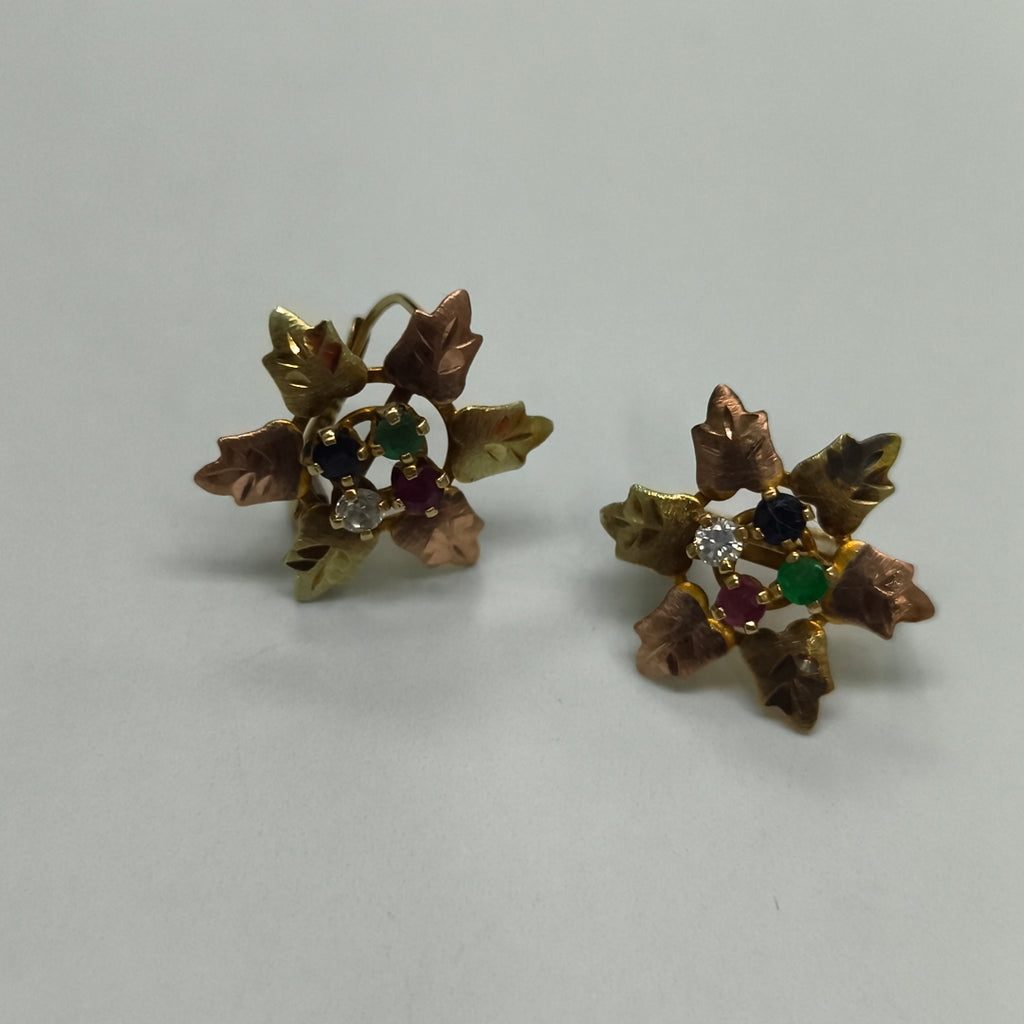ARETES PAR ORO,RODIADO 8 K 2,20 GRMS (SEMINUEVO)