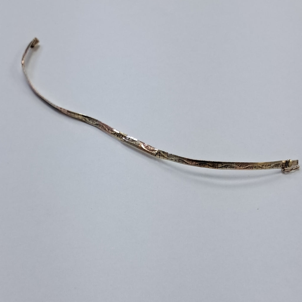 PULSERA ORO COMBINADO 14 K 7.9 GRMS (SEMINUEVO)