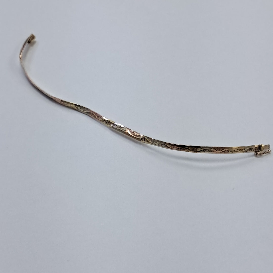 PULSERA ORO COMBINADO 14 K 7.9 GRMS (SEMINUEVO)