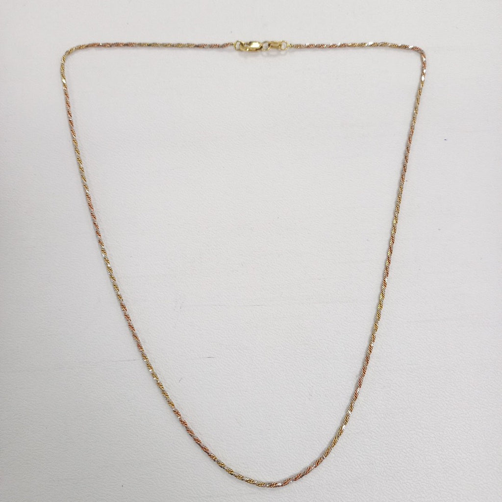 CADENA ORO, ORO COMBINADO 14 K 4.3 GRMS (SEMINUEVO)