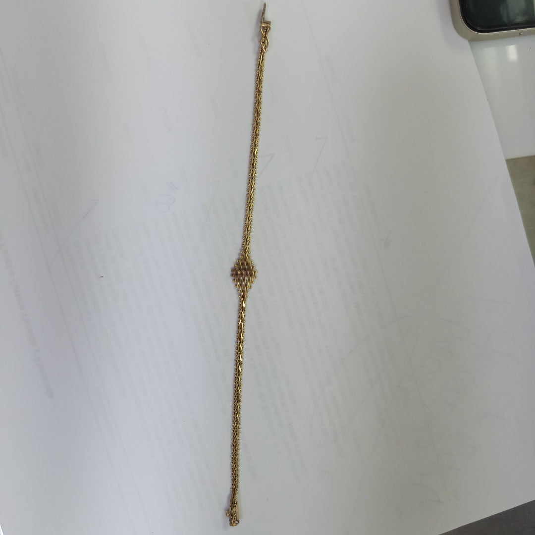 PULSERA ORO, RODIADO 14 K 6.2 GRMS (SEMINUEVO)