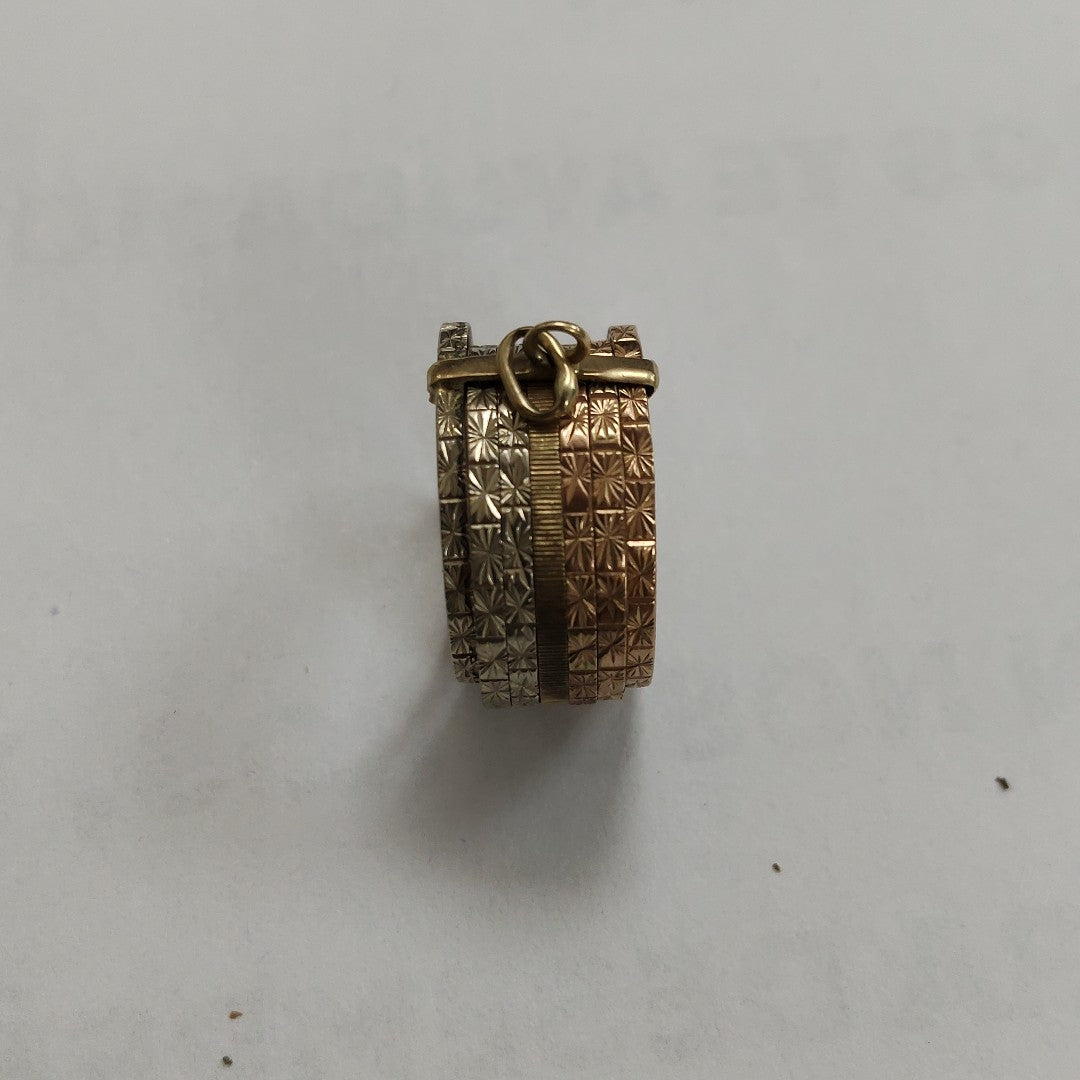 ANILLO ORO COMBINADO 10 K 3.5 GRMS (SEMINUEVO)