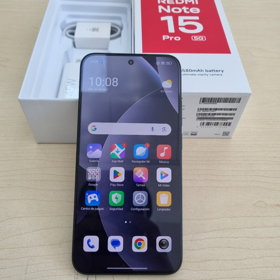 CELULAR XIAOMI REDMI NOTE 15 PRO 5G 25080RABDG (2026) 512 GB 8 GB RAM (SEMINUEVO)