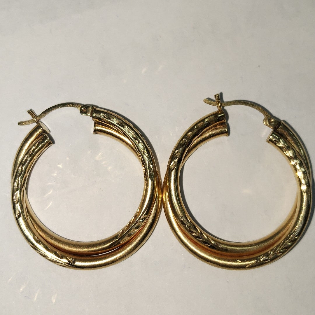 ARRACADAS PAR ORO 14 K 5.6 GRMS (SEMINUEVO)