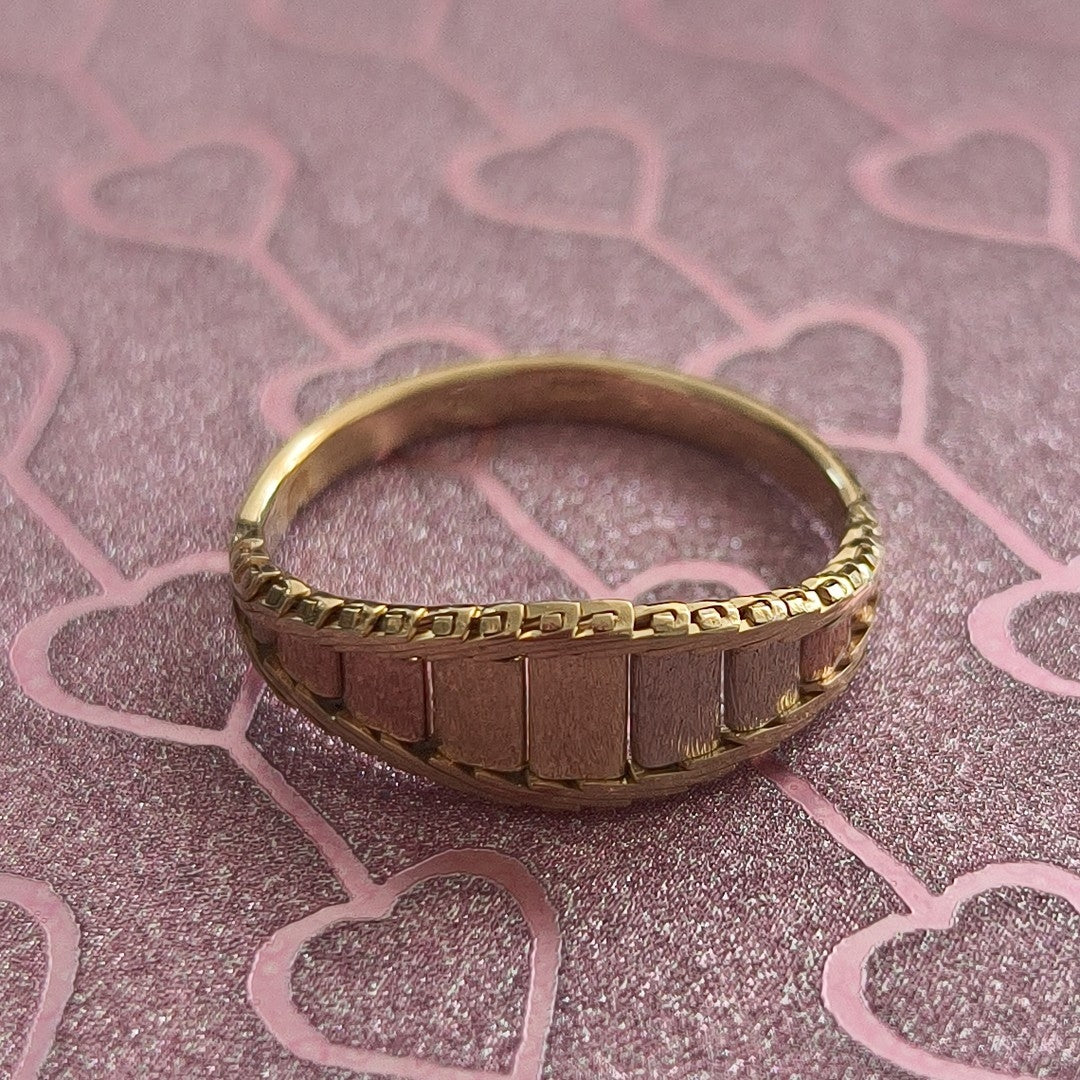 ANILLITO ORO COMBINADO 14 K 2.6 GRMS (SEMINUEVO)