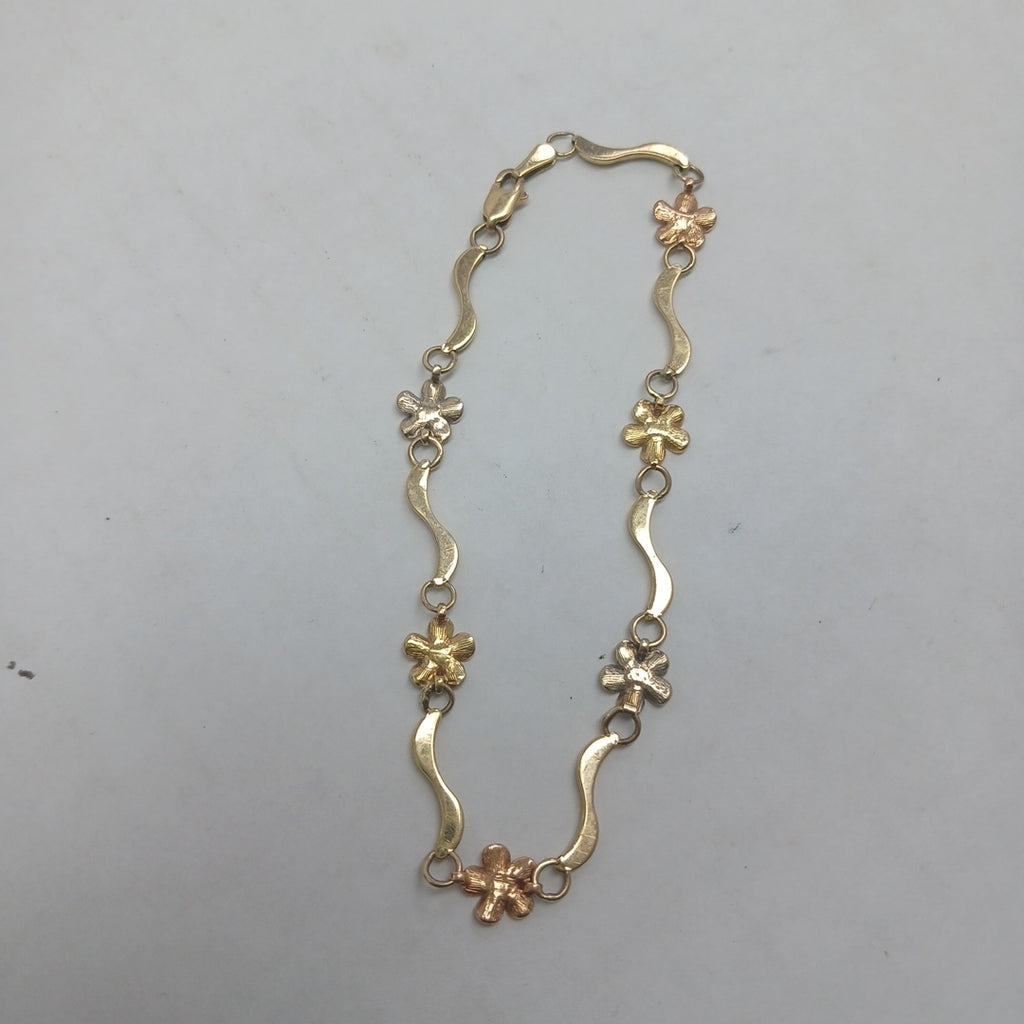 PULSERA ORO COMBINADO 14 K 3,80 GRMS (SEMINUEVO)