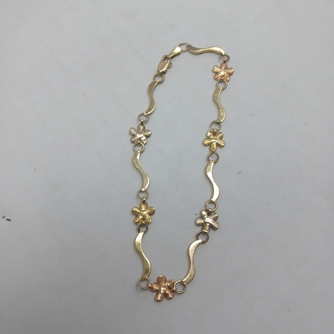 PULSERA ORO COMBINADO 14 K 3,80 GRMS (SEMINUEVO)
