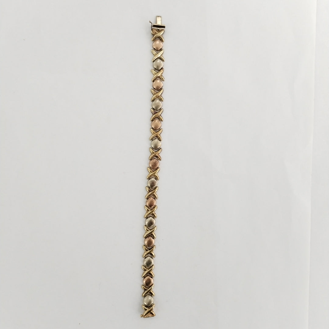 PULSERA ORO, ORO COMBINADO 14 K 11.9 GRMS (SEMINUEVO)
