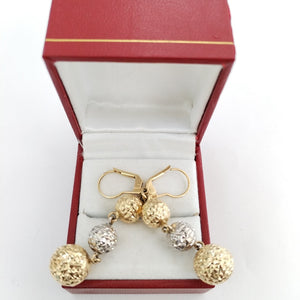 ARETES PAR ORO COMBINADO 14 K 6,20 GRMS (SEMINUEVO)