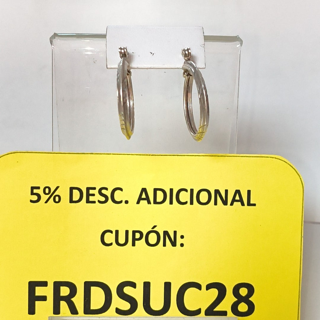 ARRACADAS PAR PLATA 3.3 GRMS (SEMINUEVO)