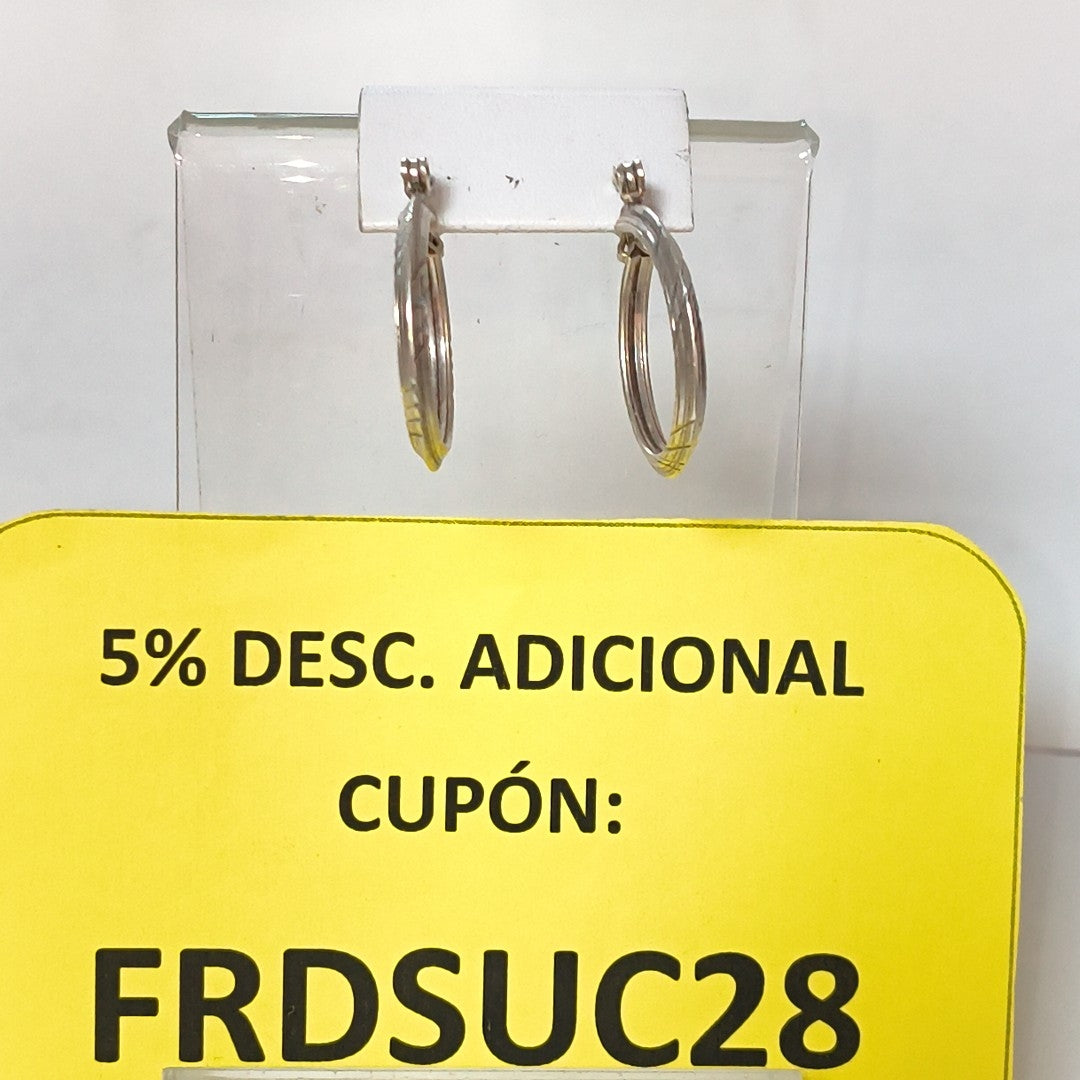 ARRACADAS PAR PLATA 3.3 GRMS (SEMINUEVO)