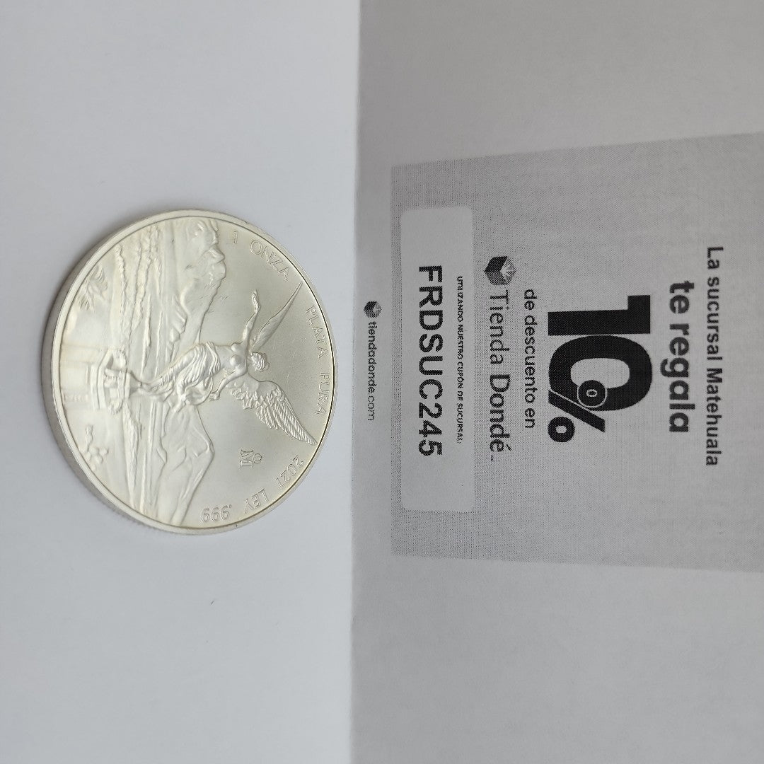 MEDALLA CONMEMORATIVA PLATA 31,10 GRMS (SEMINUEVO)