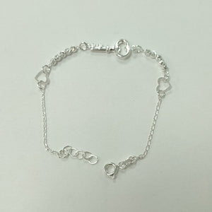 PULSERA TEJIDO LLAVE PLATA .925 18 CM 2.3 GR (NUEVO)