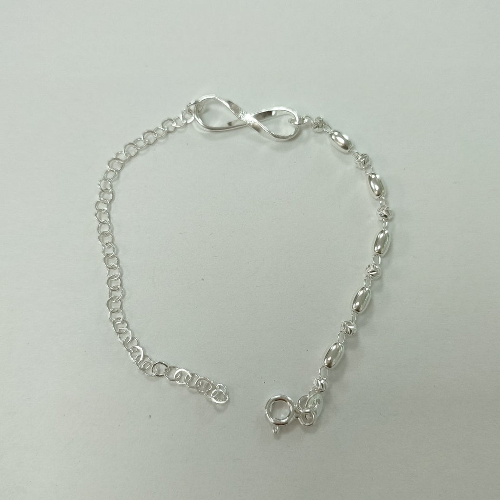 PULSERA TEJIDO INFINITO PLATA .925 18 CM 2.3 GR (NUEVO)