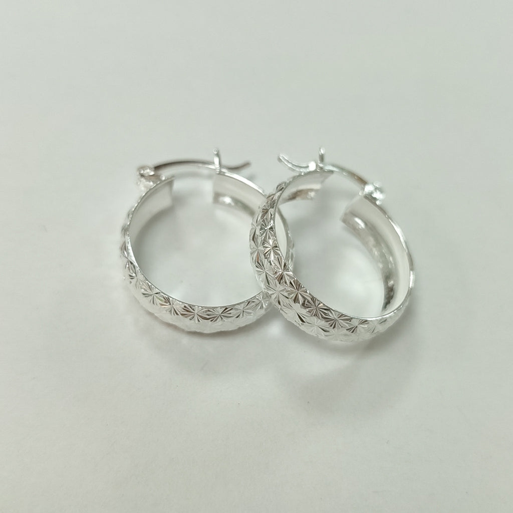 PAR ARRACADAS FACETADAS PLATA .925 3.3 GR (NUEVO)