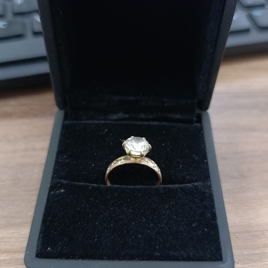 ANILLITO, SOLITARIO ORO 14 K 2.6 GRMS (SEMINUEVO)