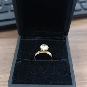 ANILLITO, SOLITARIO ORO 14 K 2.6 GRMS (SEMINUEVO)
