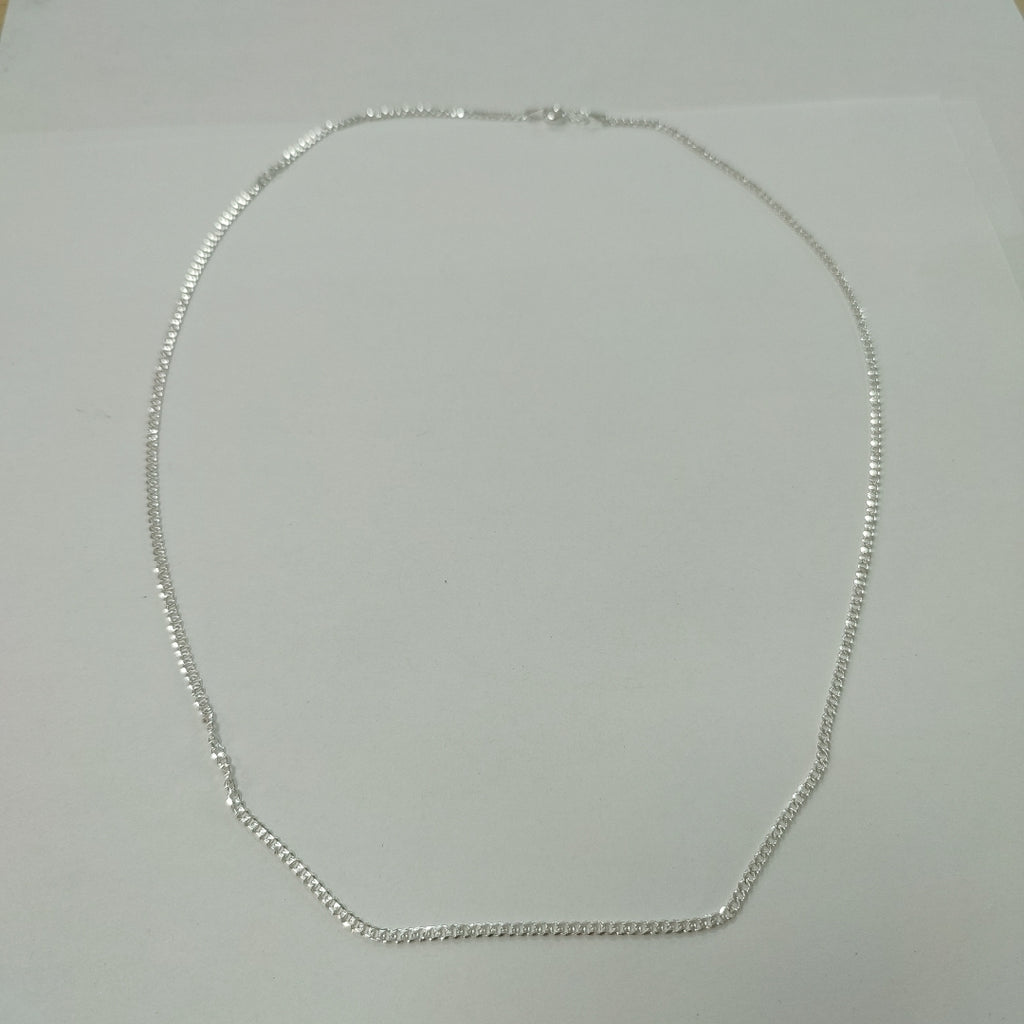 CADENA TEJIDO BARBADO PLATA .925 55 CM 5.4 GR (NUEVO)