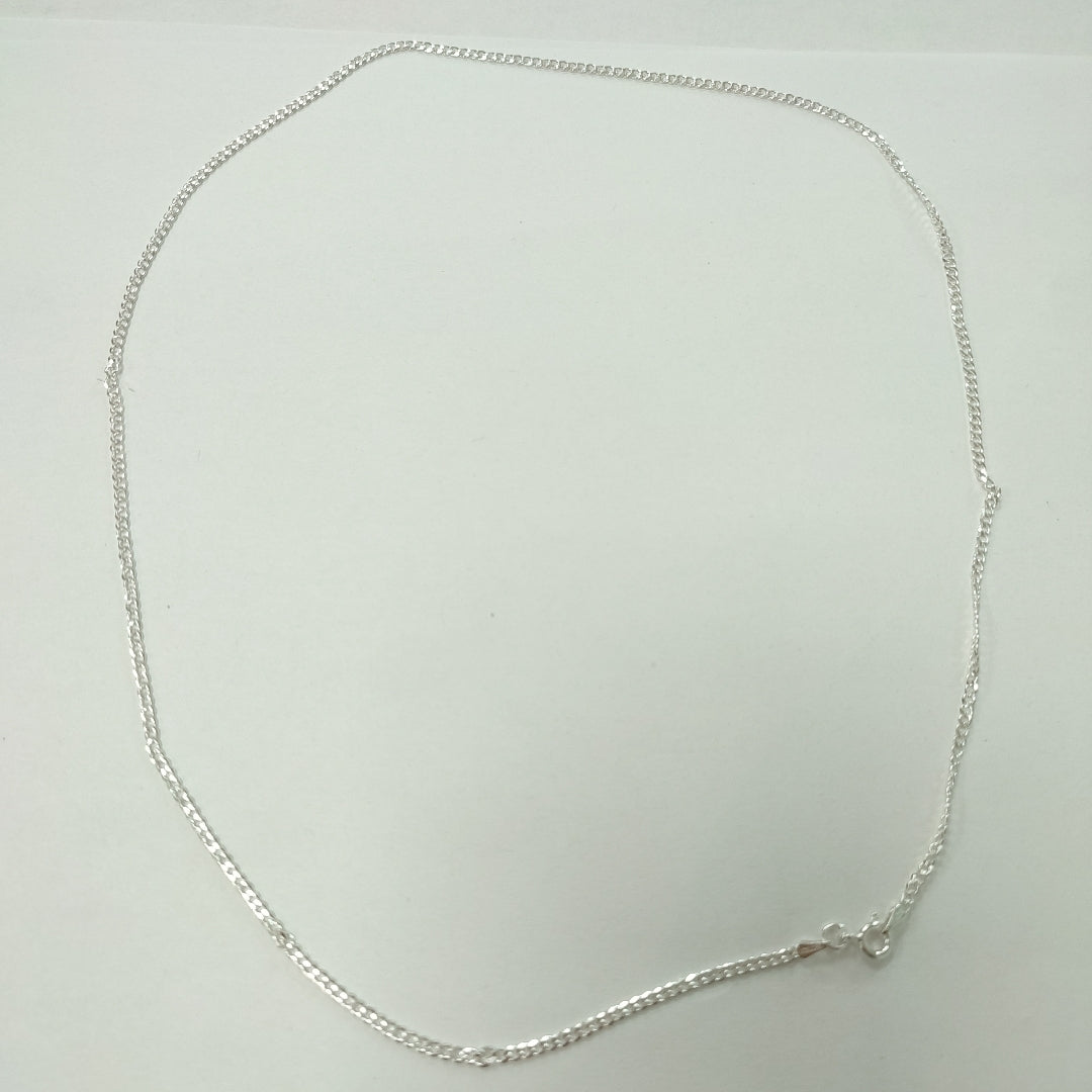 CADENA TEJIDO BARBADO PLATA .925 60 CM 5.6 GR (NUEVO)