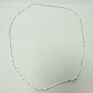 CADENA TEJIDO BARBADO PLATA .925 60 CM 5.6 GR (NUEVO)