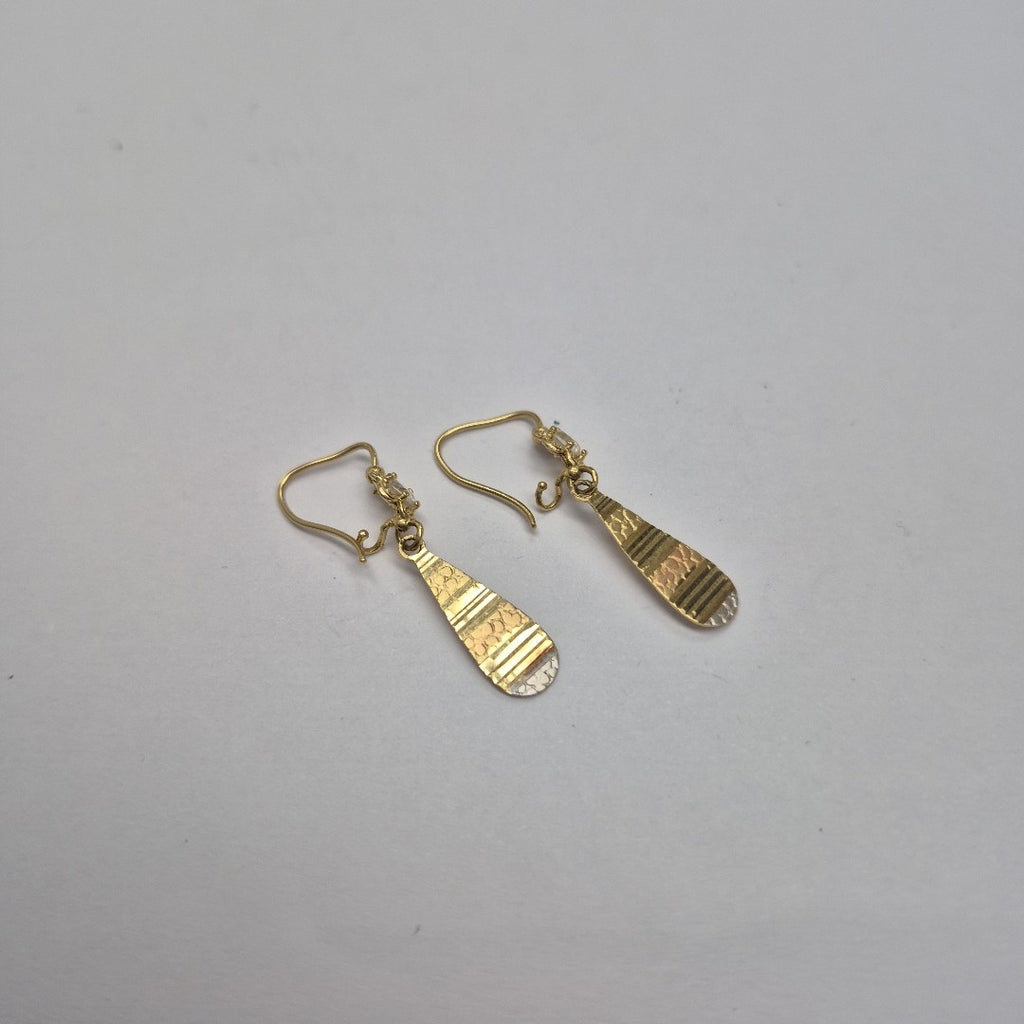 ARETES PAR ORO COMBINADO 14 K 1,70 GRMS (SEMINUEVO)