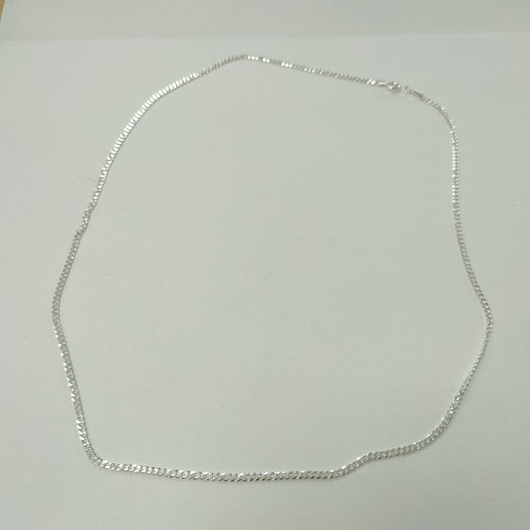 CADENA TEJIDO BARBADO PLATA .925 55 CM 5.3 GR (NUEVO)