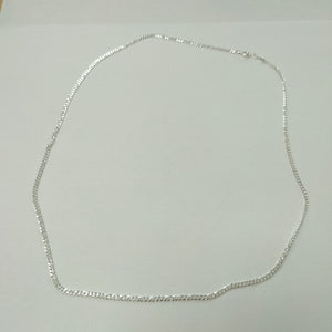 CADENA TEJIDO BARBADO PLATA .925 55 CM 5.3 GR (NUEVO)