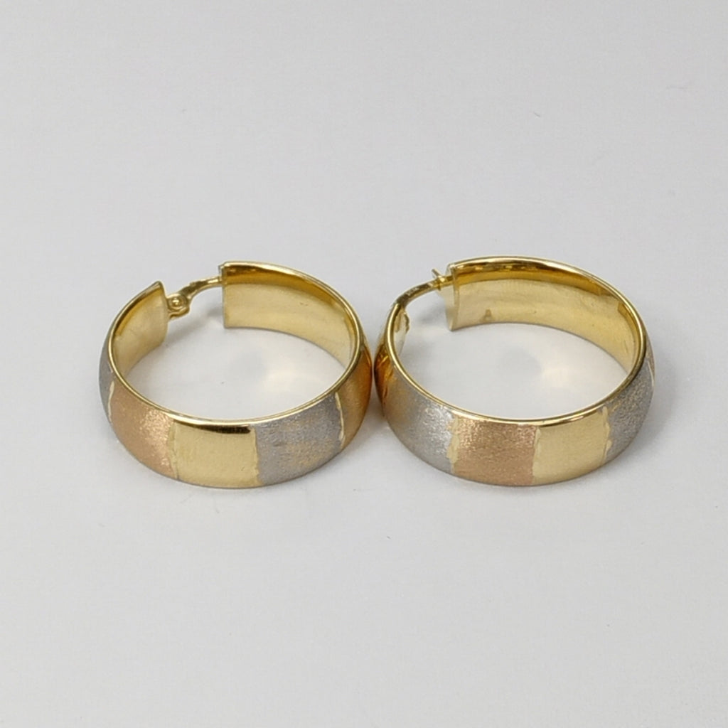 ARRACADAS PAR ORO, RODIADO 14 K 3.3 GRMS (SEMINUEVO)