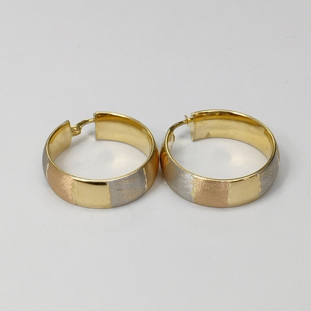 ARRACADAS PAR ORO, RODIADO 14 K 3.3 GRMS (SEMINUEVO)
