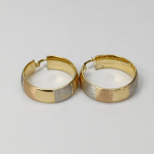 ARRACADAS PAR ORO, RODIADO 14 K 3.3 GRMS (SEMINUEVO)